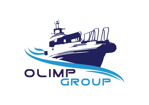 Logotip Olimp Group z ladjo